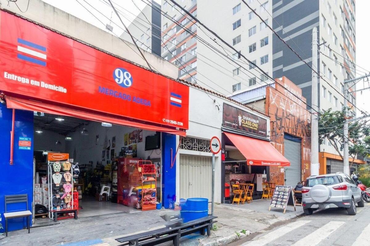 Encantador Studio No Bras Com Piscina/Metro Bras เซาเปาโล ภายนอก รูปภาพ